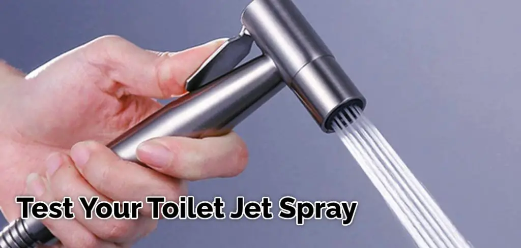 Test Your Toilet Jet Spray