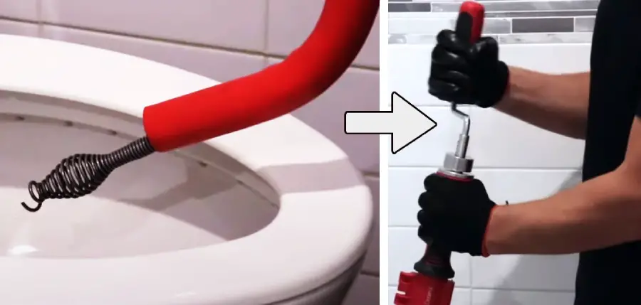 There are two images, one showing the head of the toilet agar and the other holding the handle of the toilet agar by black gloves.