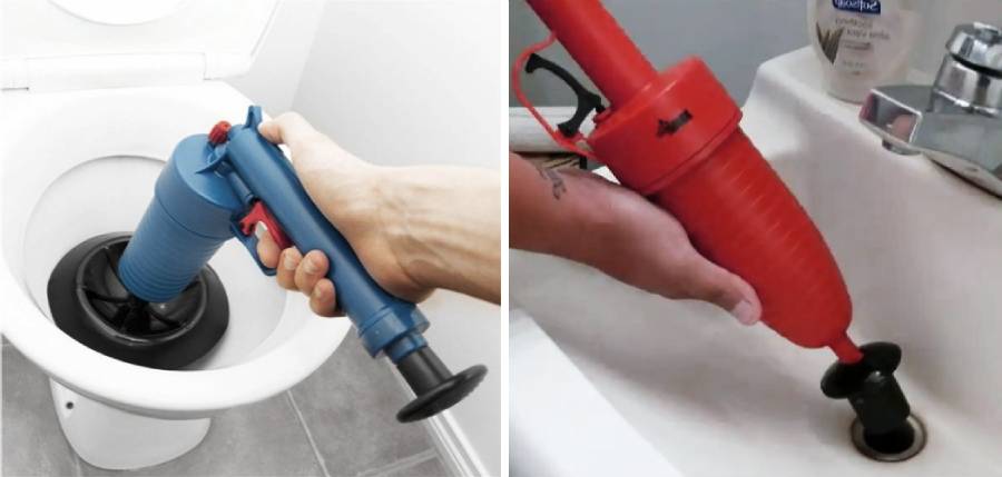 two types of Squirt Gun Toilet Drainer