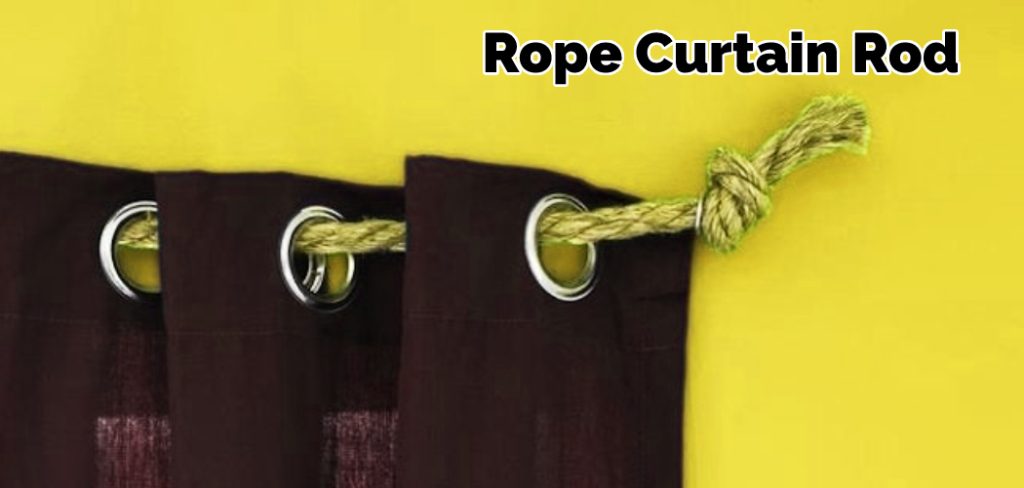  maroon curtain rod hanging on Rope