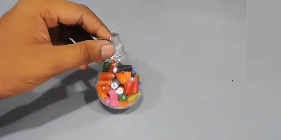 plastic pens melt into light bulbs